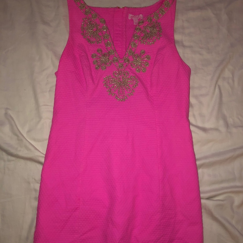 Pink and Gold Lilly Pulitzer Dress